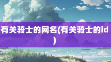 骑士昵称叫什么（骑士昵称叫什么名字）